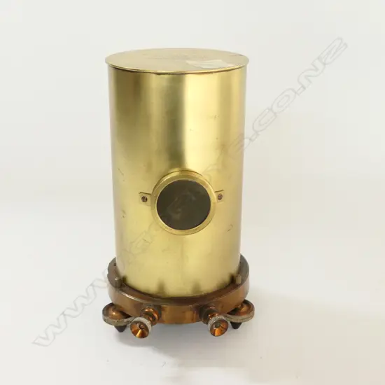 MOVING COIL BRASS GALVANOMETER WITH THREE-SCREW BASE by TOWNSON & MERCER, LONDON (PARTS ABSENT)
